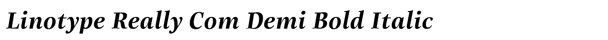 Linotype Really Com Demi Bold Italic image